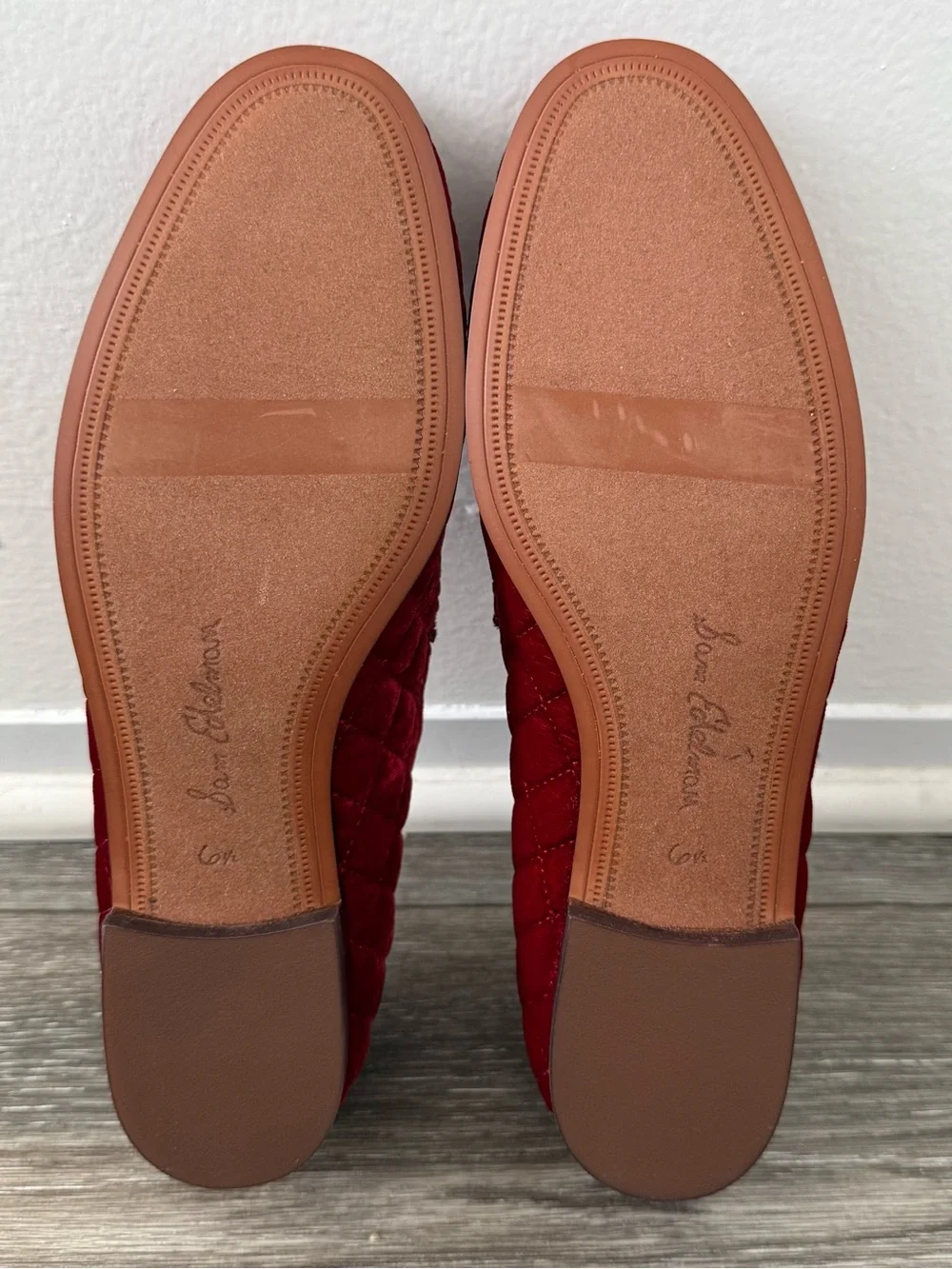 Sam Edelman Bright Scarlett Loraine Regal Velour Loafers Size 6.5 NIB